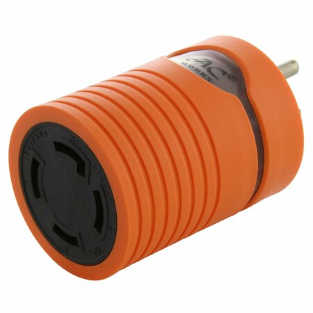 AC WORKS Household Plug NEMA 5-15P to Generator 4 Prong L14-30R Two hots bridged AD515L1430